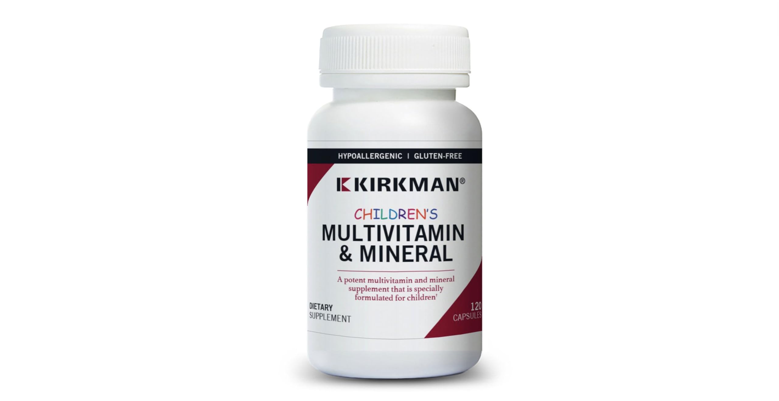 Kirkman ninos multivitaminos capsulas frasco: apoyo al crecimiento diario
