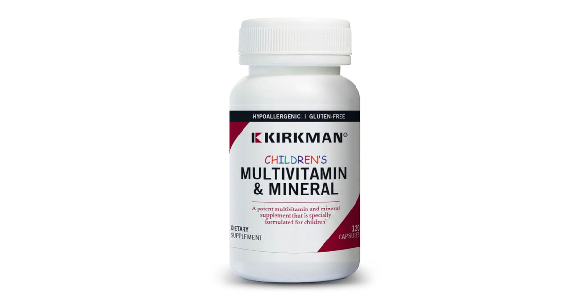 Kirkman ninos multivitaminos capsulas frasco: apoyo al crecimiento diario