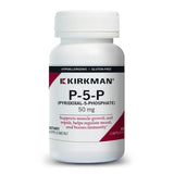 Kirkman P-5-P, botella 50 mg, facilita la toma diaria para apoyo metabólico.