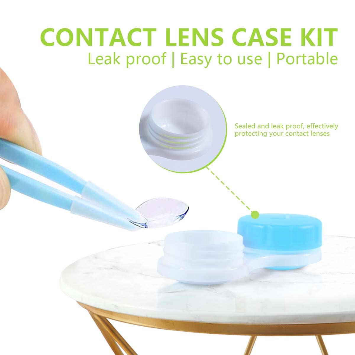 Tapa izquierda/derecha en estuche KISEER para identificar lentes fácilmente.