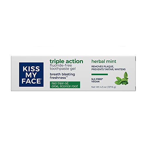 Kiss My Face Aloe Vera Menta, cuidado suave para encías y aliento duradero.