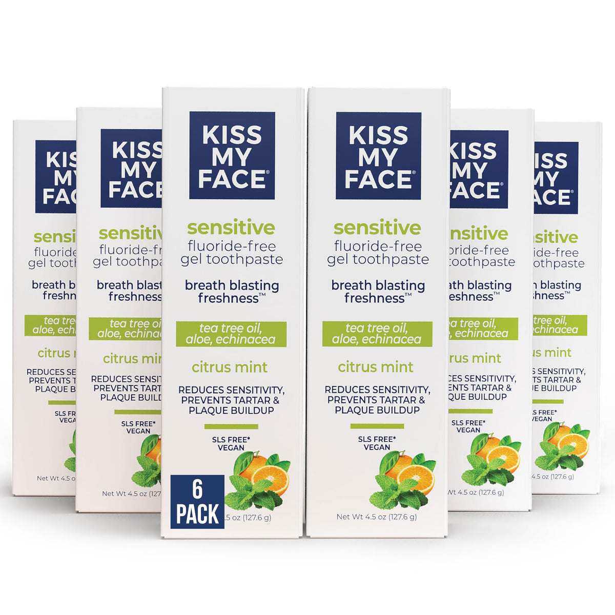 Kiss My Face Gel dental Citrus Menta para dientes sensibles y confort