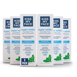 Kiss My Face gel dentífrico blanco para una sonrisa más clara y fresca.