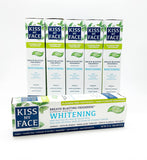 Kiss My Face pasta de dientes blanqueamiento Cool Mint para una sonrisa más clara y fresca.