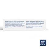 Kiss My Face pasta en gel, etiqueta vegana visible