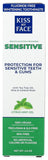 Pasta dental Kiss My Face, tubo sensible sin fluoruro, blanqueado suave y aroma cítrico menta