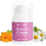 Kissbea crema de estriol externa en botella, hidratación vaginal suave.