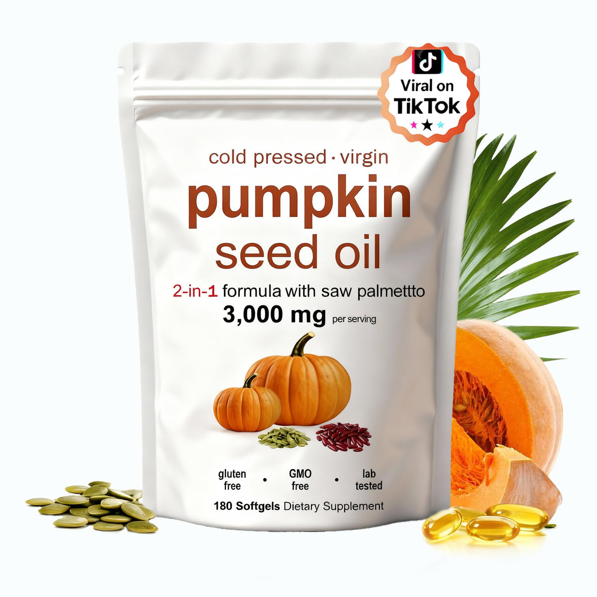 KITABIO aceite de semilla de calabaza prensado en frio, frasco, para bienestar diario.