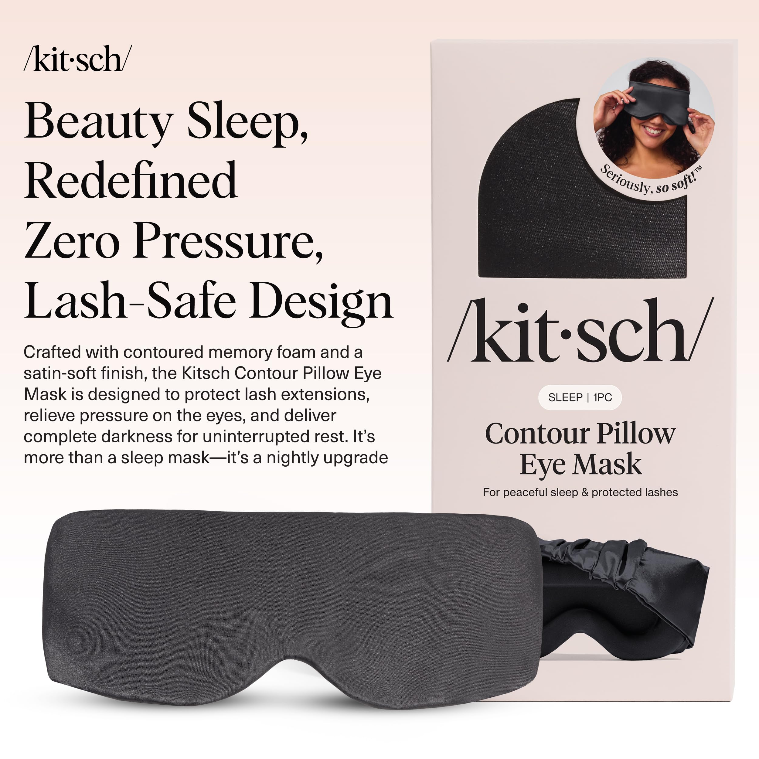 Kitsch antifaz ojos oscuridad total para dormir sin interrupciones.