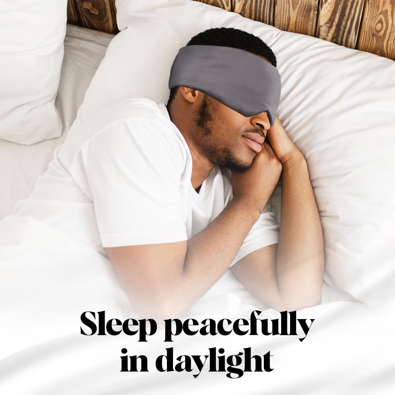 Kitsch máscara satén anti-luz elegante, dormir con estilo