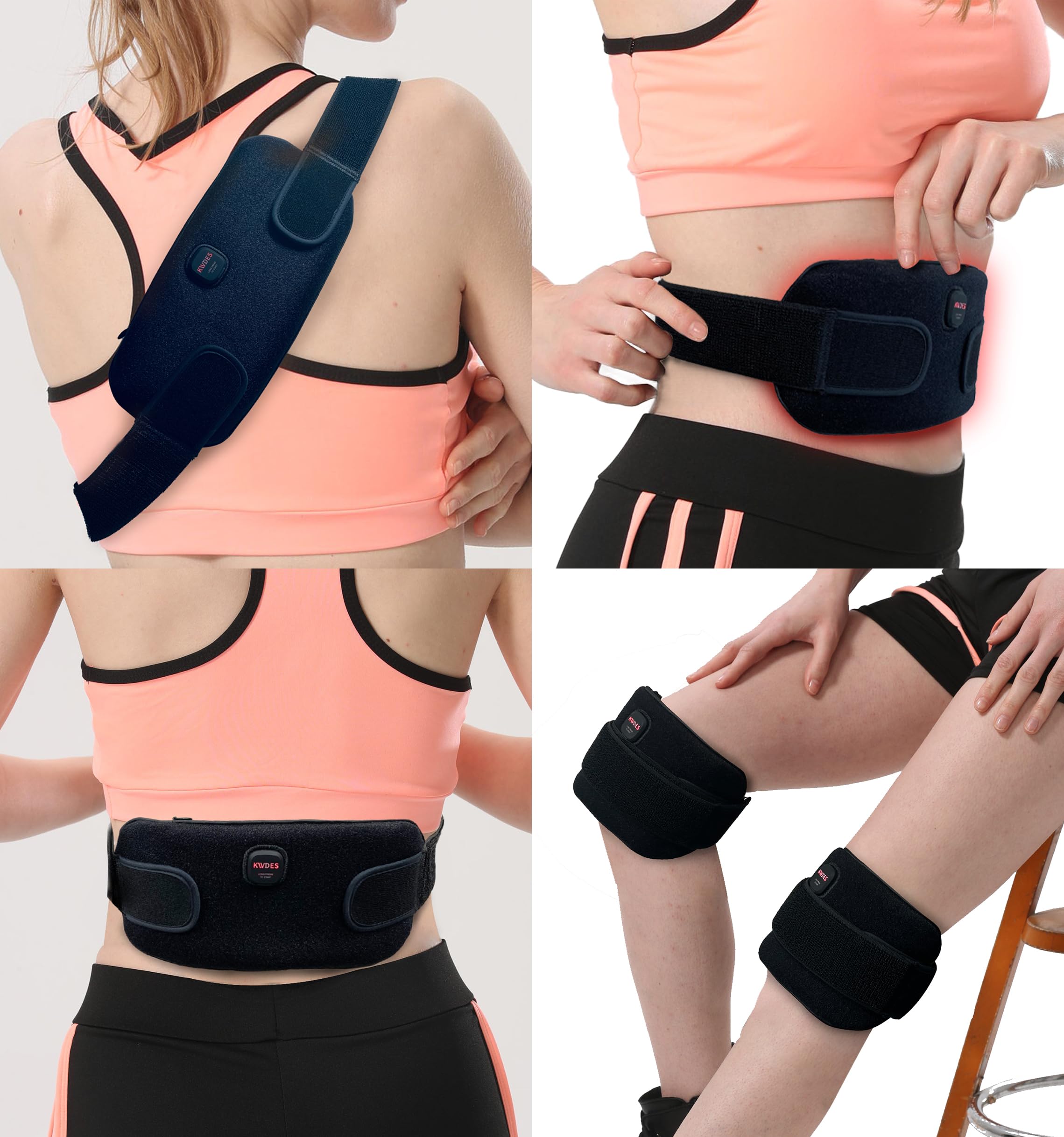 Kivdes almohadilla térmica portátil sin cables para alivio cómodo de dolores menstruales.