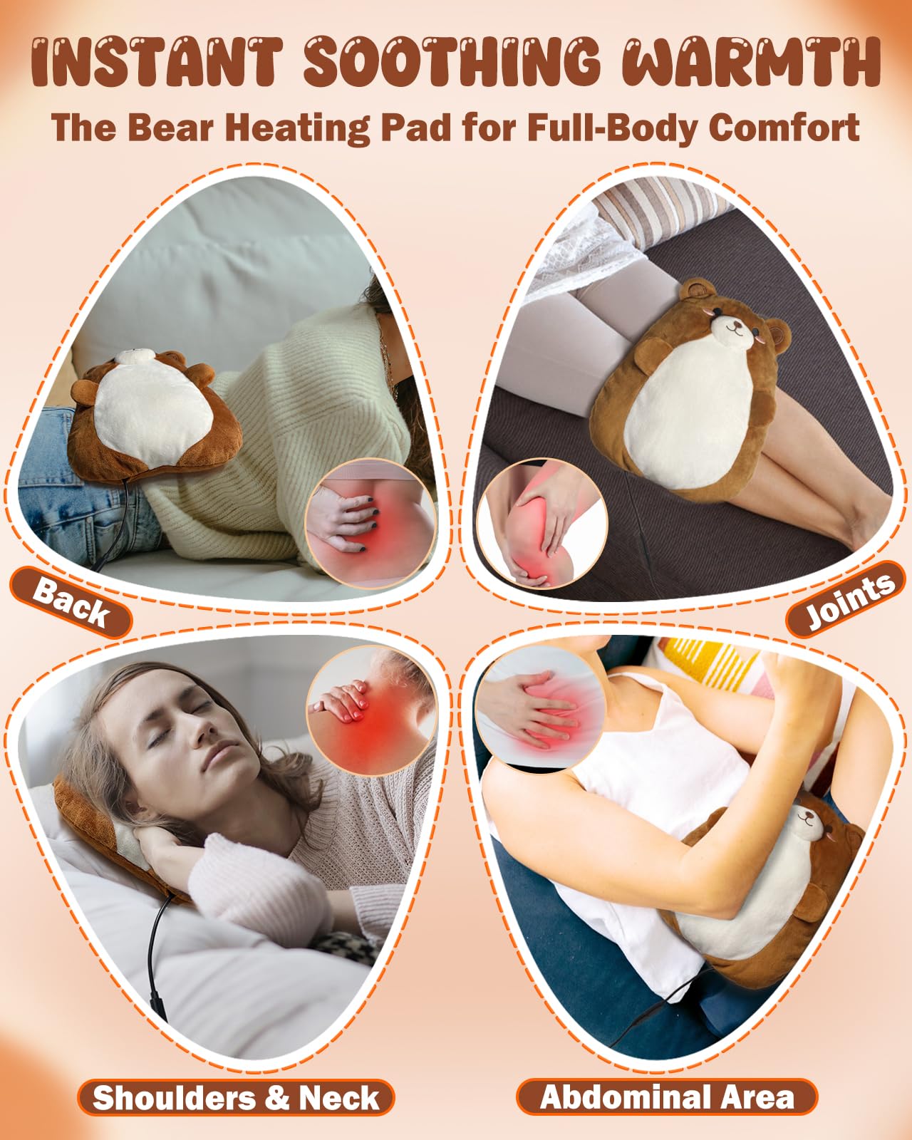 Kivdes oso-control de temperatura para confort diario en cuello y espalda.