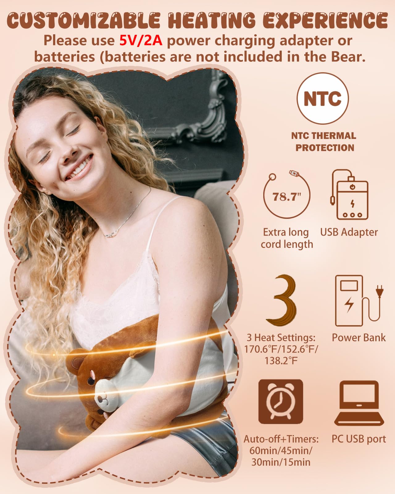 Kivdes oso-temporizador con apagado automático para uso seguro.