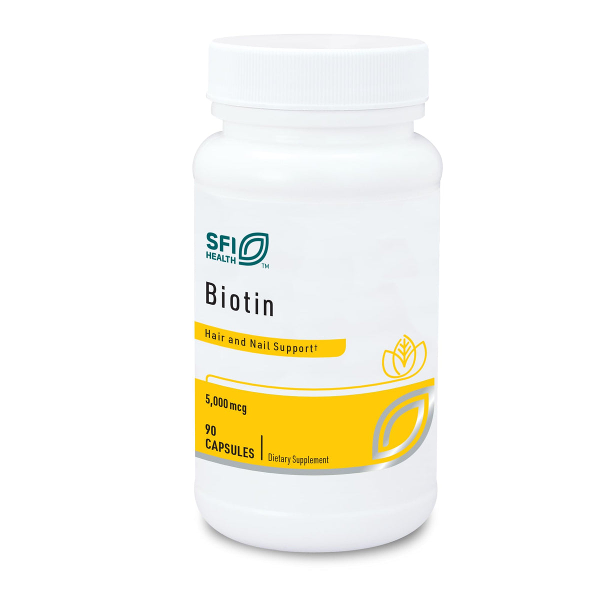 Klaire Labs Biotina 5000mcg: cápsulas pequeñas para tomar cada día.