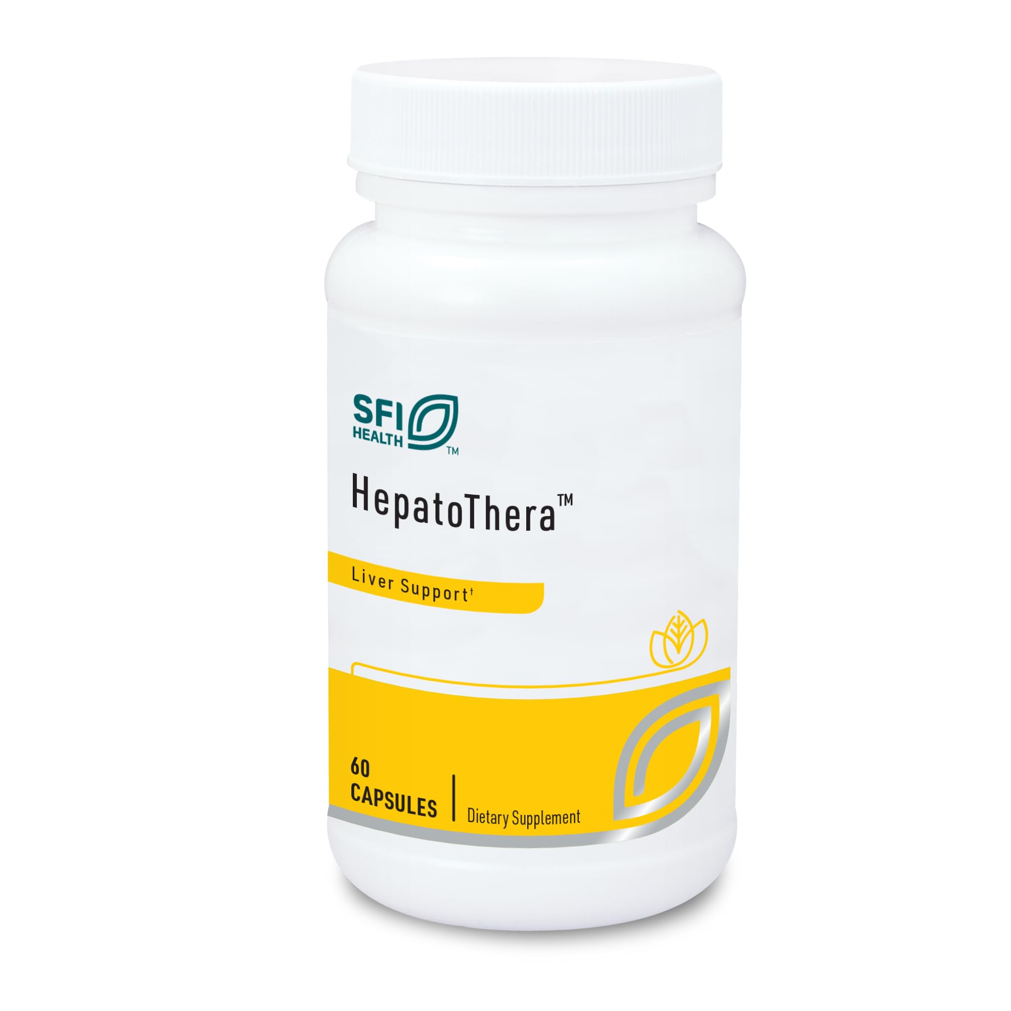 Klaire Labs Hepatothera: botella frontal para uso diario.