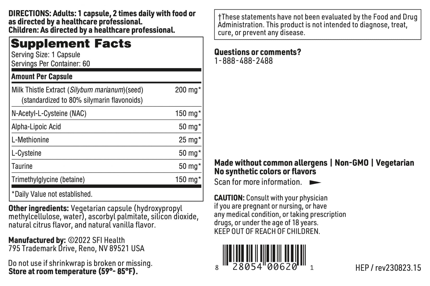 Klaire Labs Hepatothera: mezcla de nutrientes para apoyo hepático.