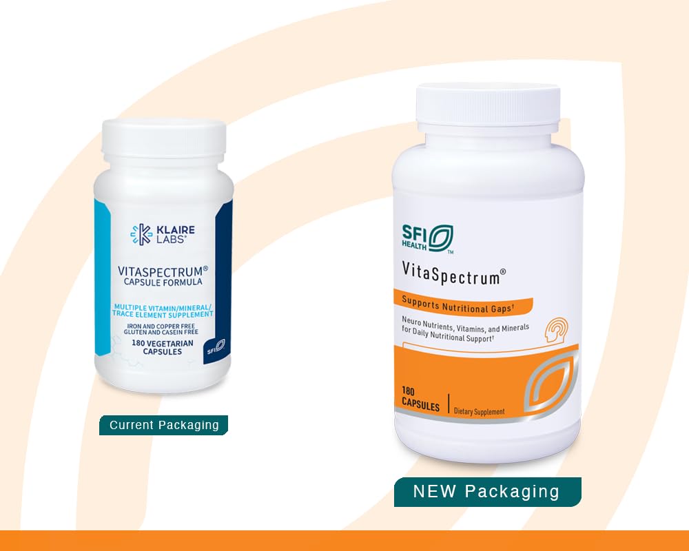 Klaire Labs VitaSpectrum etiqueta nutricional infantil, información clara sobre nutrientes.