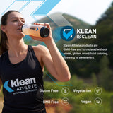 Klean Athlete BCAA Peak ATP, etiqueta frontal, información útil para dosificar correctamente
