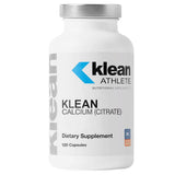 Klean Athlete Calcio Citrato: cápsulas en botella para densidad ósea durante entrenamientos.