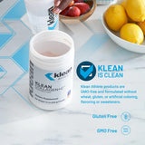 Klean Collagen+C, cuchara medidora junto al envase, dosificación precisa.