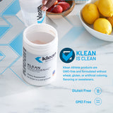Klean Collagen+C: polvo mezclándose en agua para batido diario