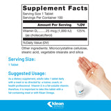 Tabletas de Klean-D 25 mcg muestran dosis diaria para soporte.
