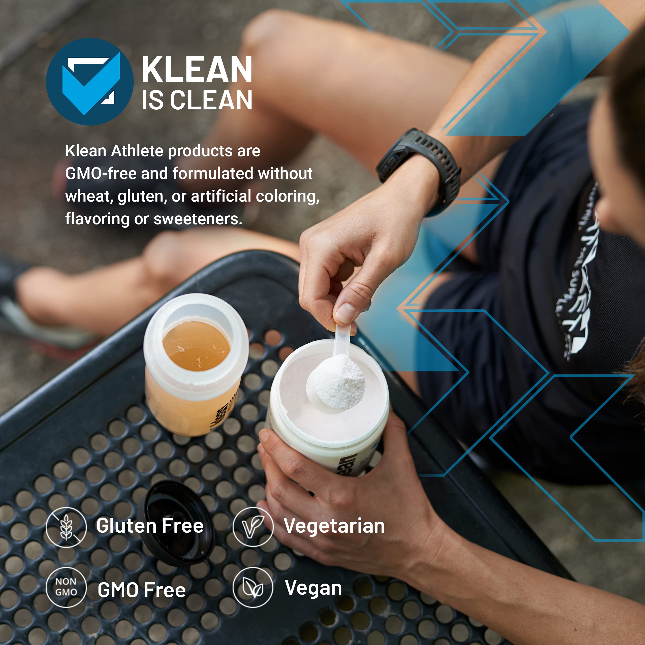 Etiqueta de Klean Hydration muestra sodio y potasio para equilibrio.