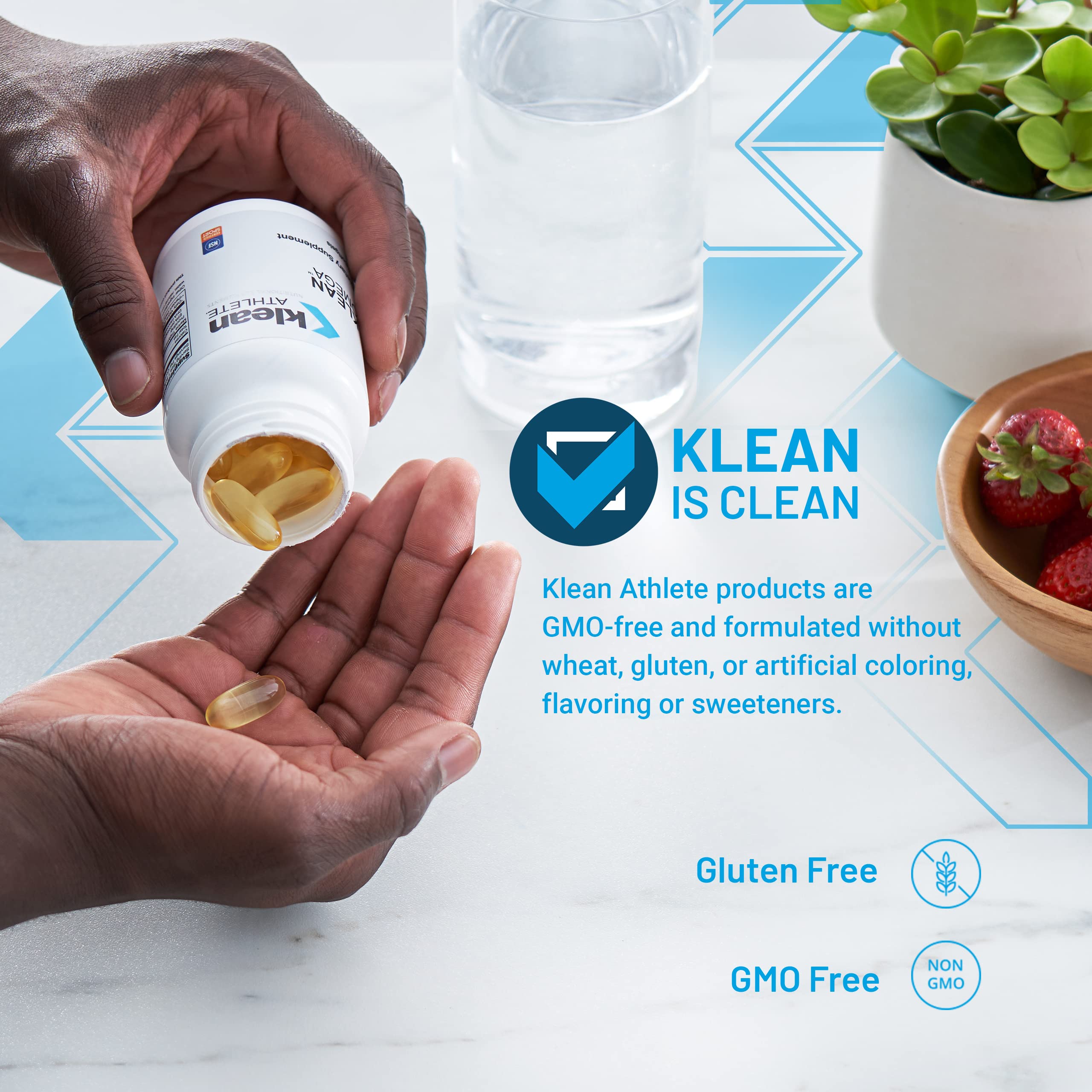 Klean Omega: cápsulas con forma de triglicéridos para mejor absorción.