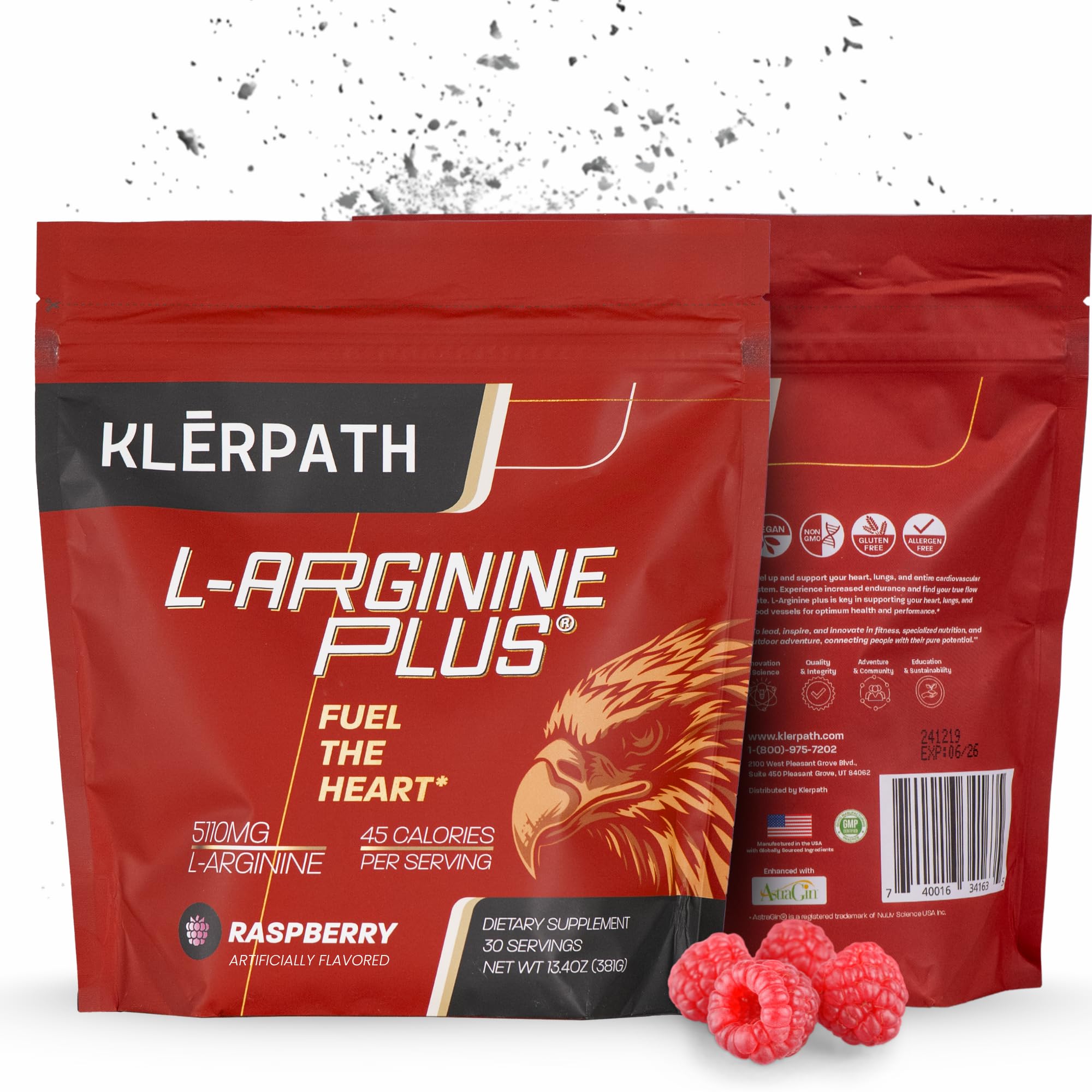 Klerpath Arginina L-Citrulina en cucharada demuestra apoyo vascular y energía.