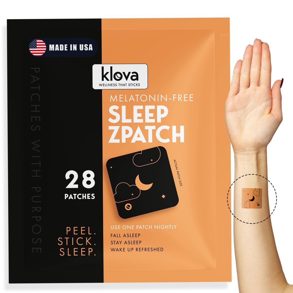 Parches Klova para dormir sin melatonina en estuche práctico para viaje