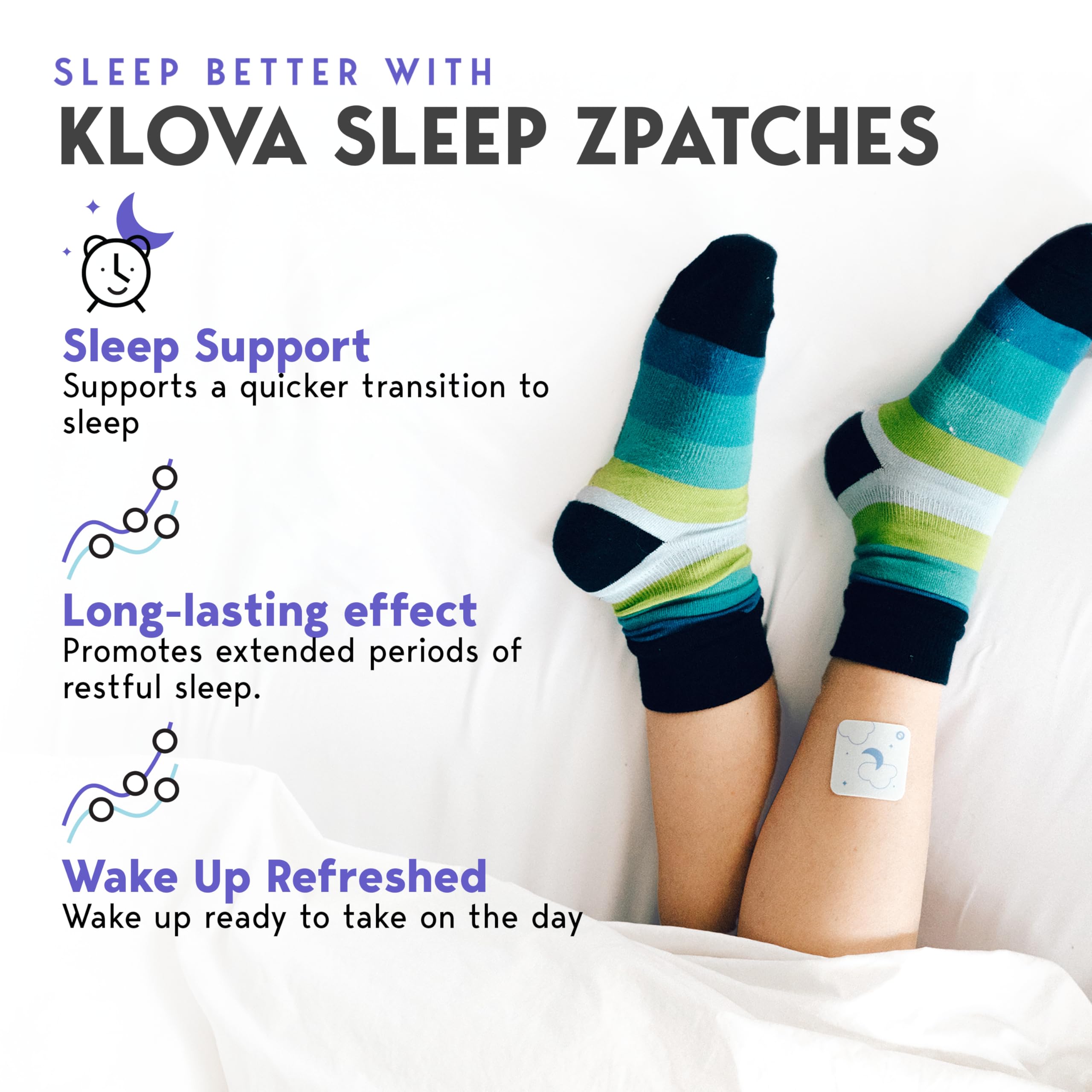 Klova ZSleep Parches: empaque de 28 parches para varias noches.