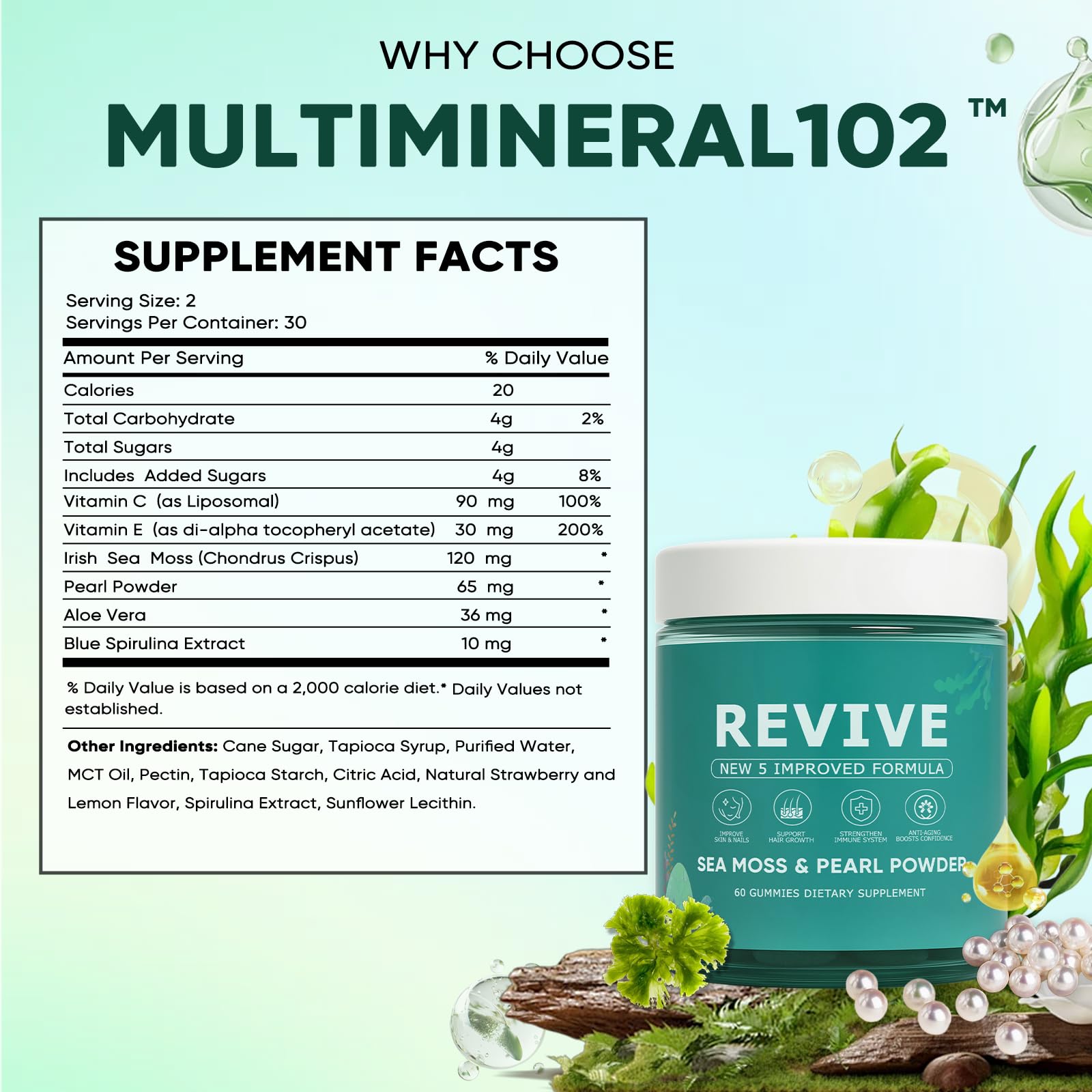 KLUNIZ Revive Gominolas embalaje, forma práctica de incorporar nutrientes.