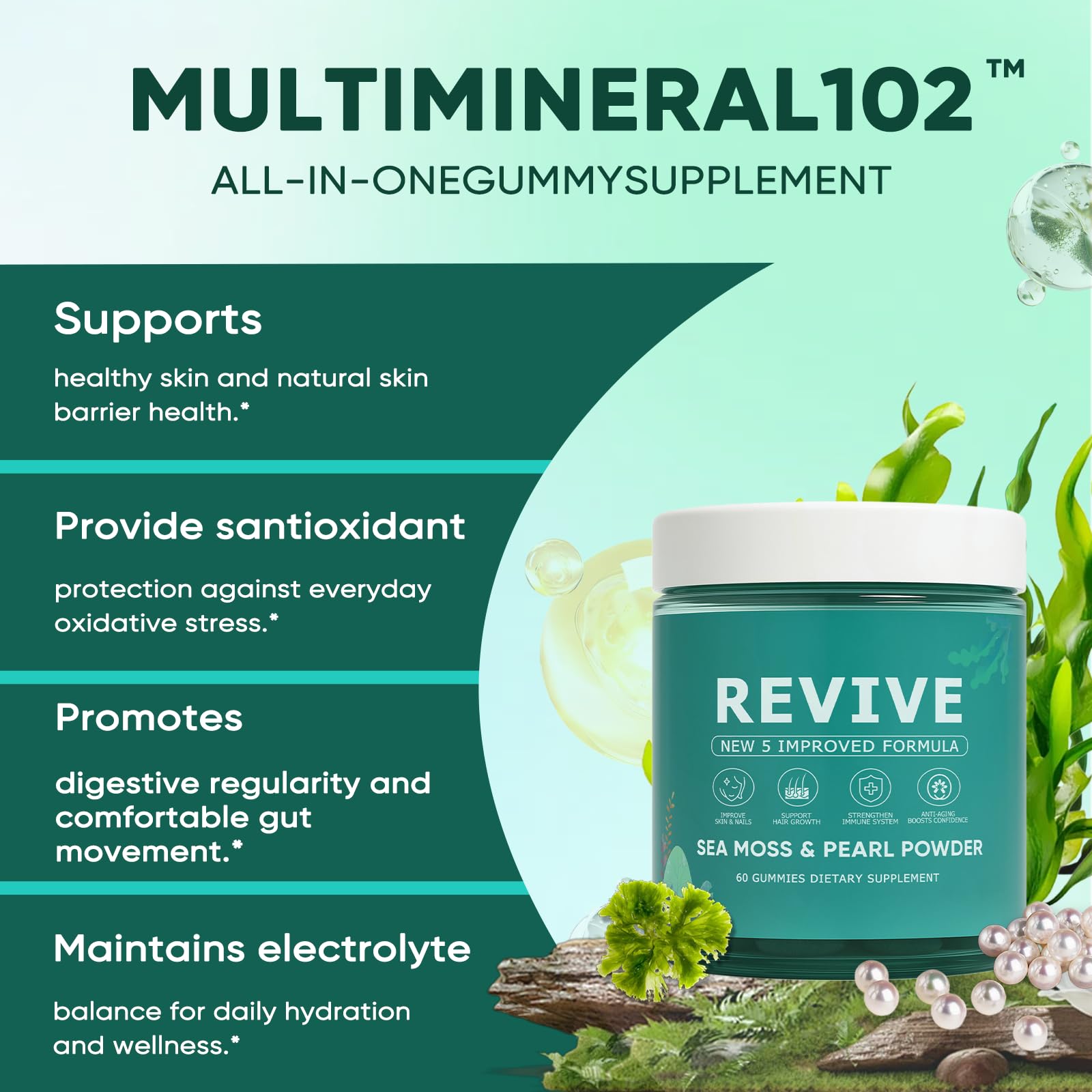 KLUNIZ Revive Gominolas ingredientes clave apoyan nutrición capilar.