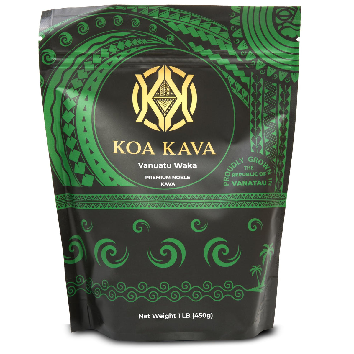 Koa Kava polvo noble waka en bolsa de una libra para relajación suave por la noche.