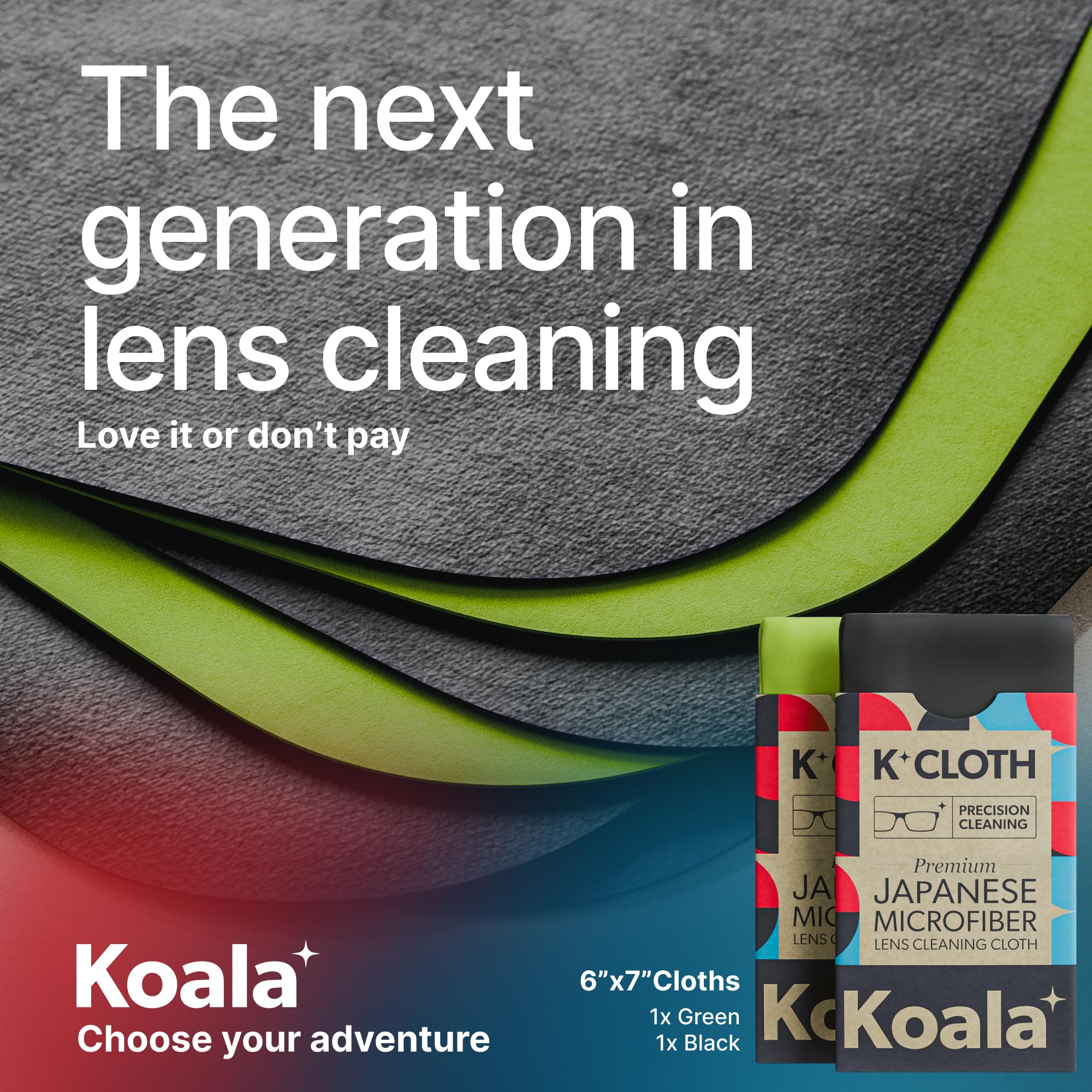 Koala Lifestyle paño duradero, lavable y reutilizable para lentes