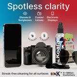 Botella limpiador de lentes 2 onzas Koala Lifestyle para viajes.