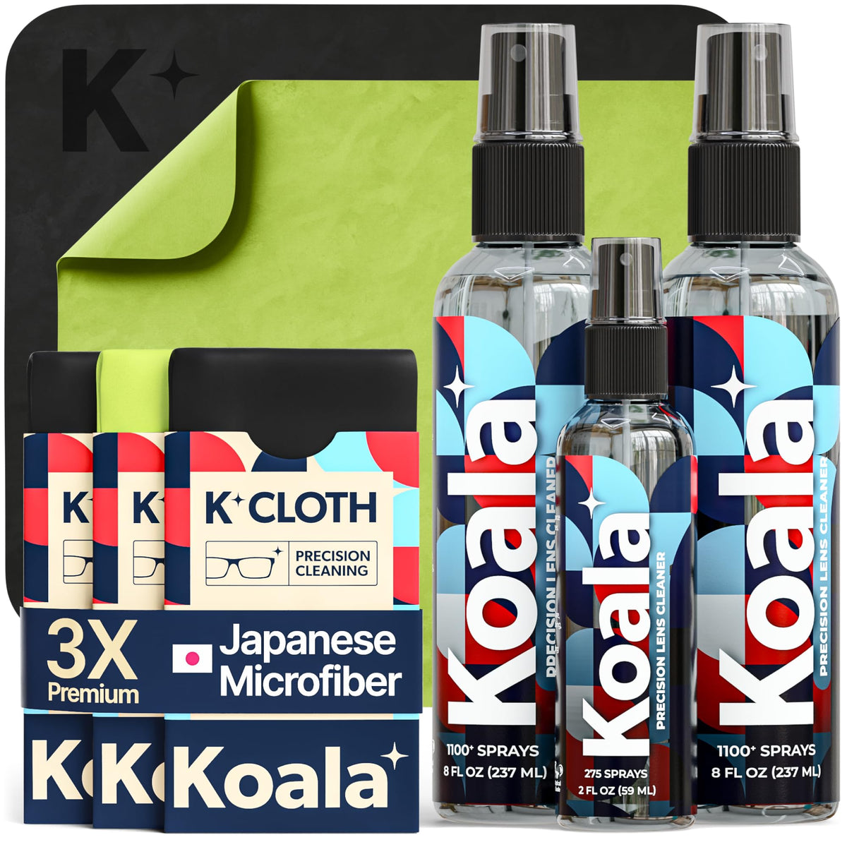 Koala Lifestyle kit limpiador de lentes 8 onzas para gafas.