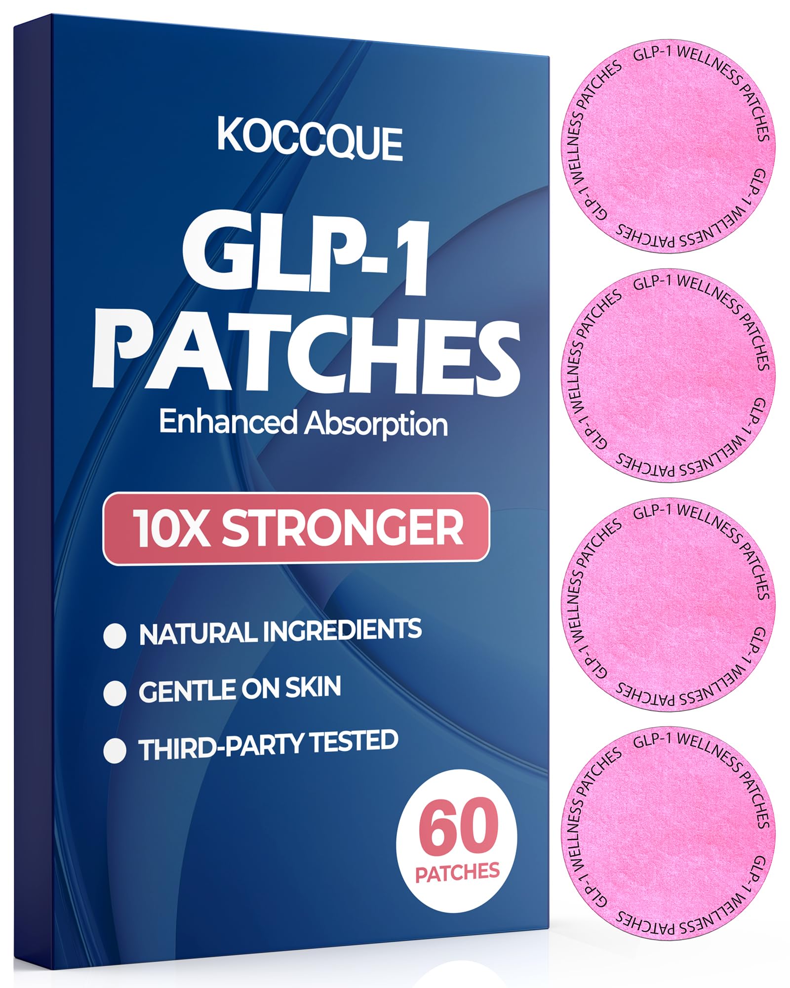 KOCCQUE GLP-1 parche ultra fino aplicado en la piel para uso diario