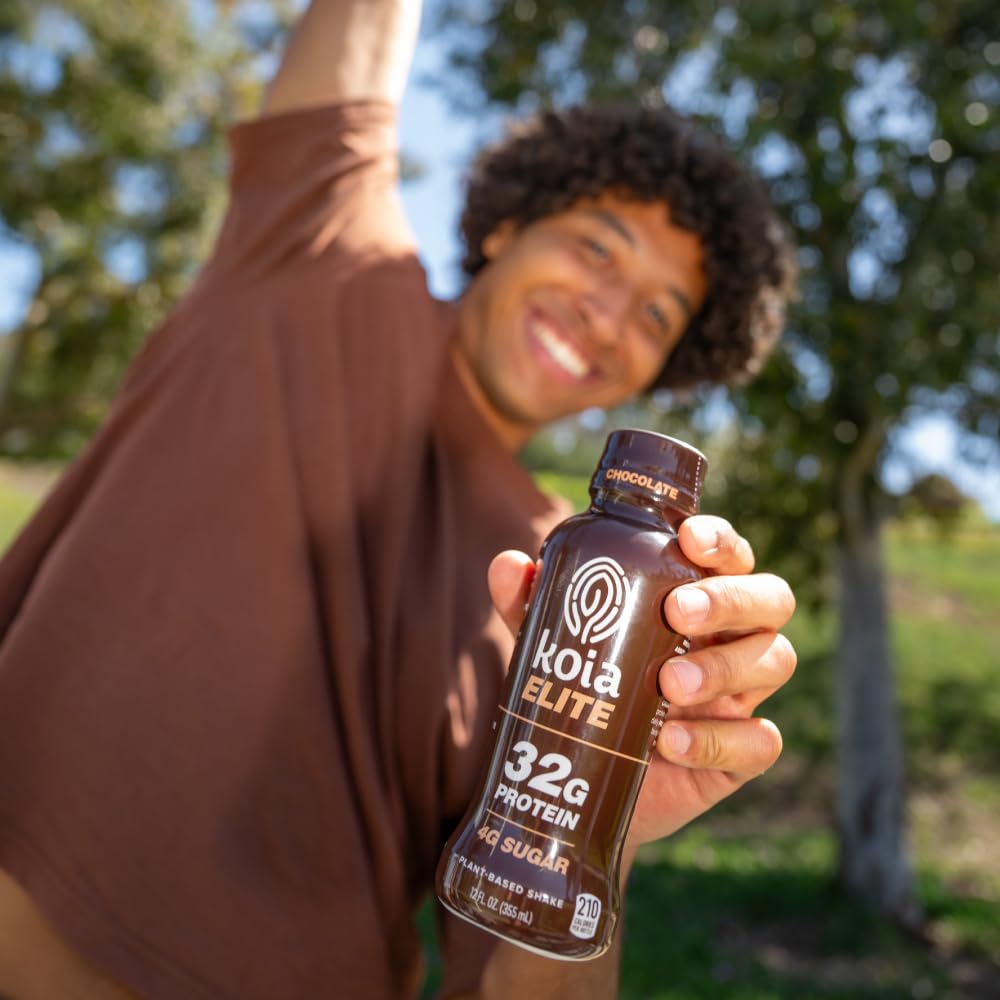 Desayuno rápido con sabor chocolate Koia Elite para empezar con energía