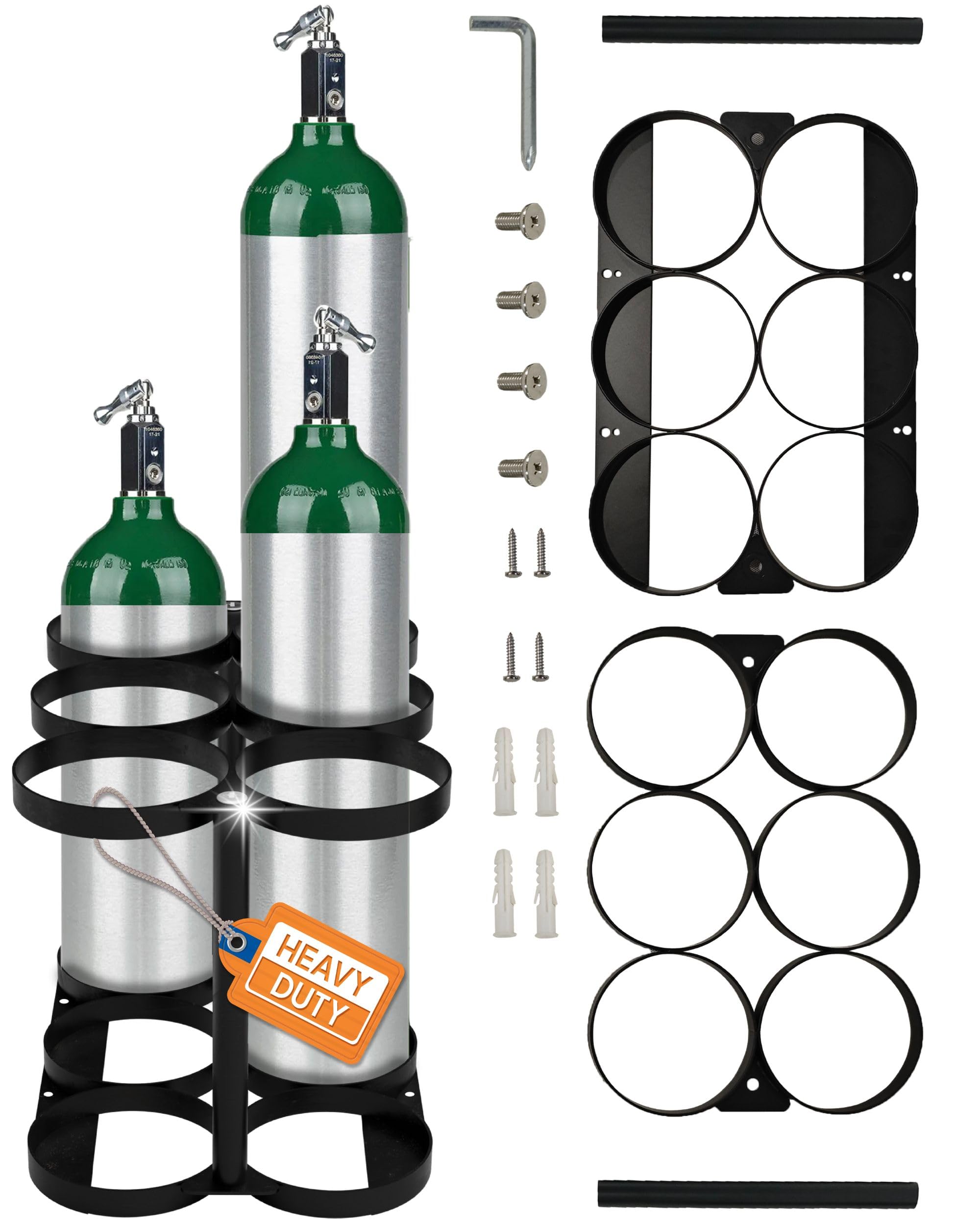 KOKAND estructura de metal estable para tanques de oxígeno, almacenamiento seguro.