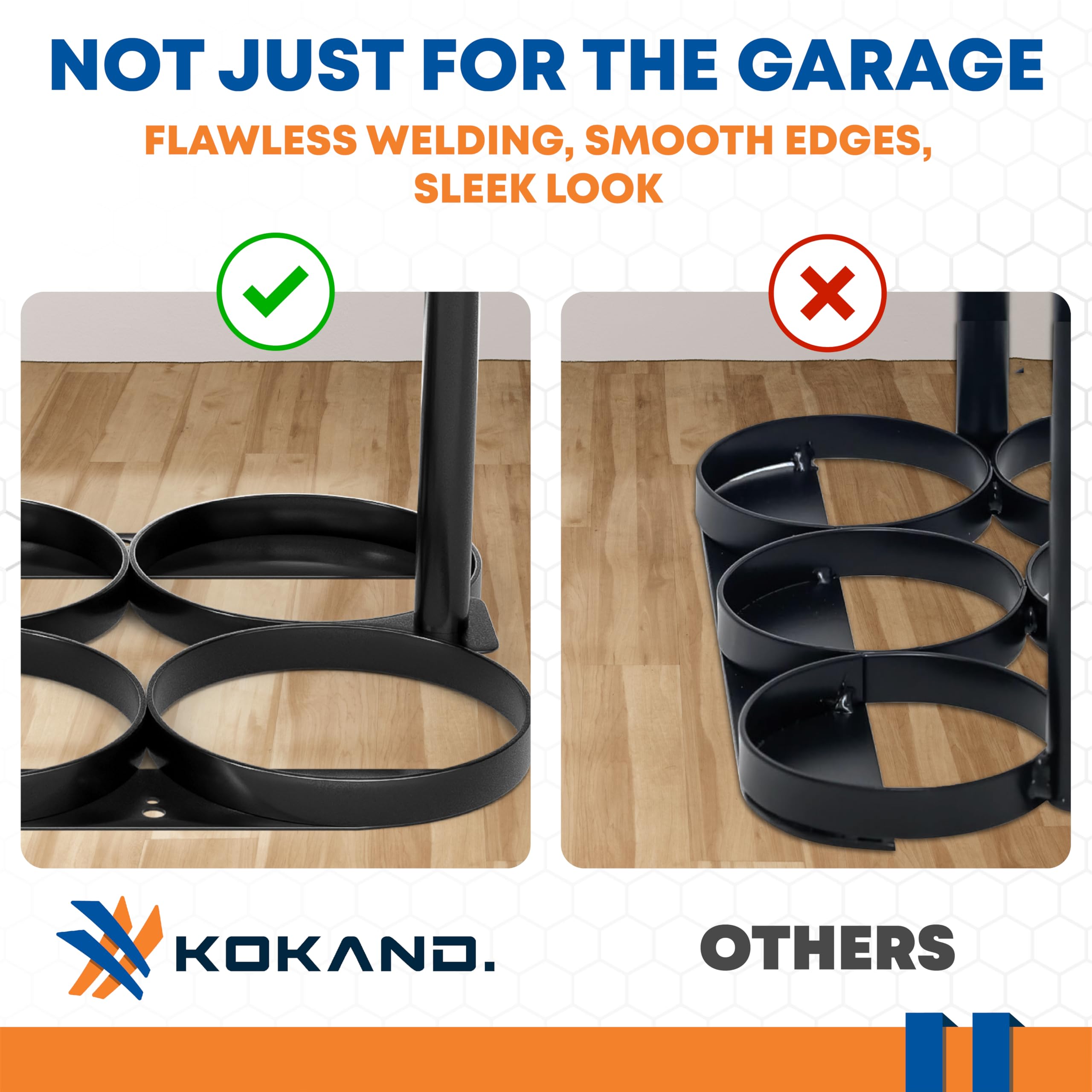 KOKAND porta-tanque para cilindros E, D, M9 y C, compatibilidad clara.