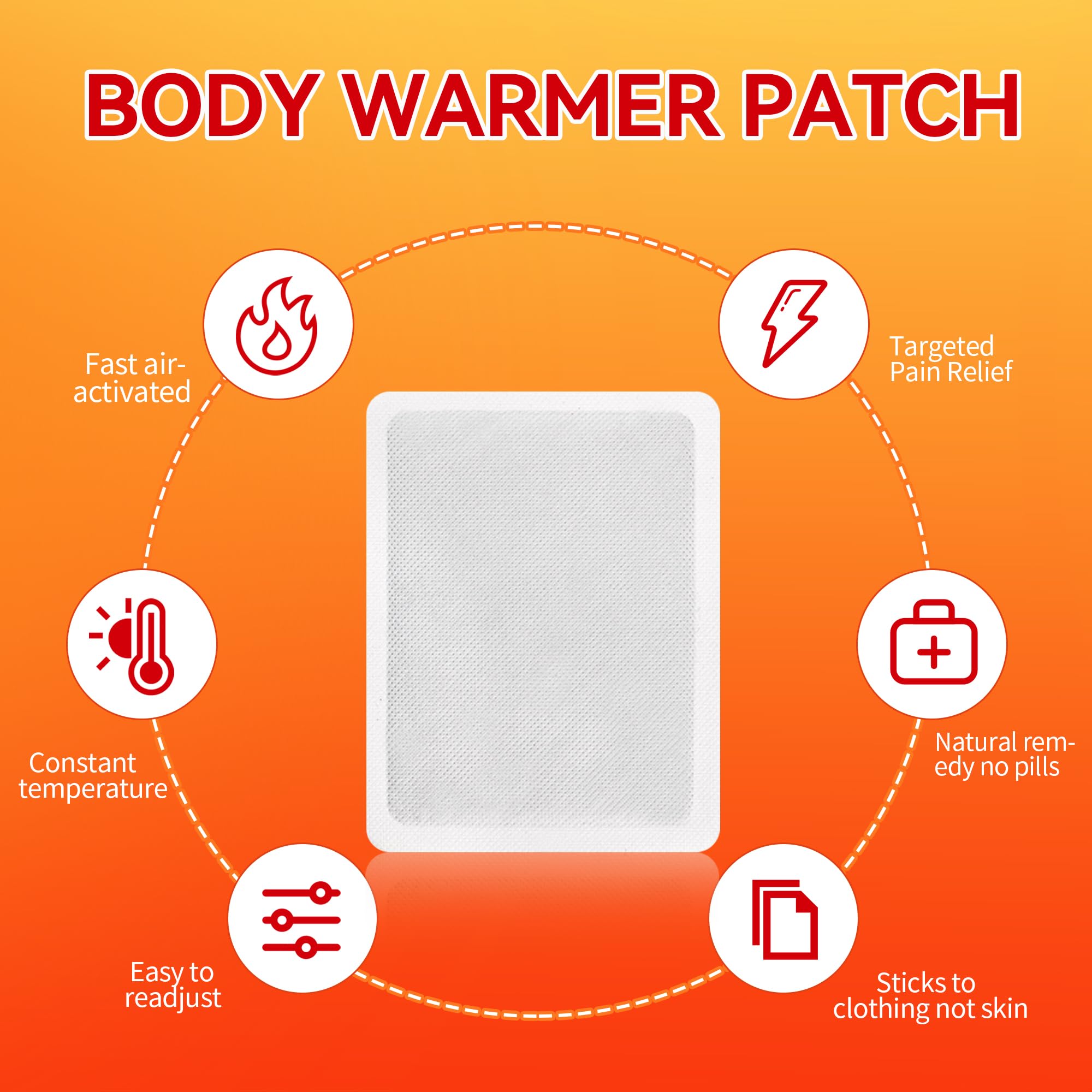 KONGDY parche de calor se aplica sobre la ropa para uso seguro.