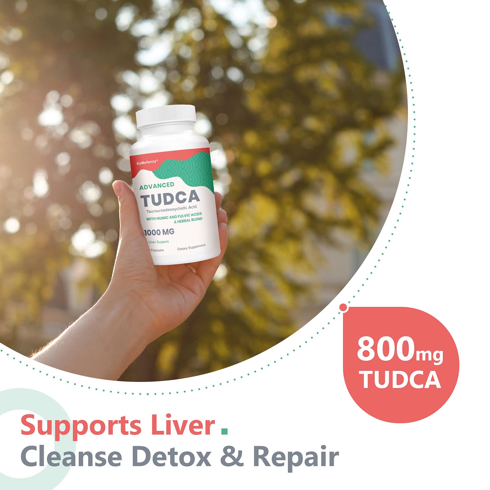 KoNefancy TUDCA, acido-humico-y-fulvico para nutrientes hepaticos.