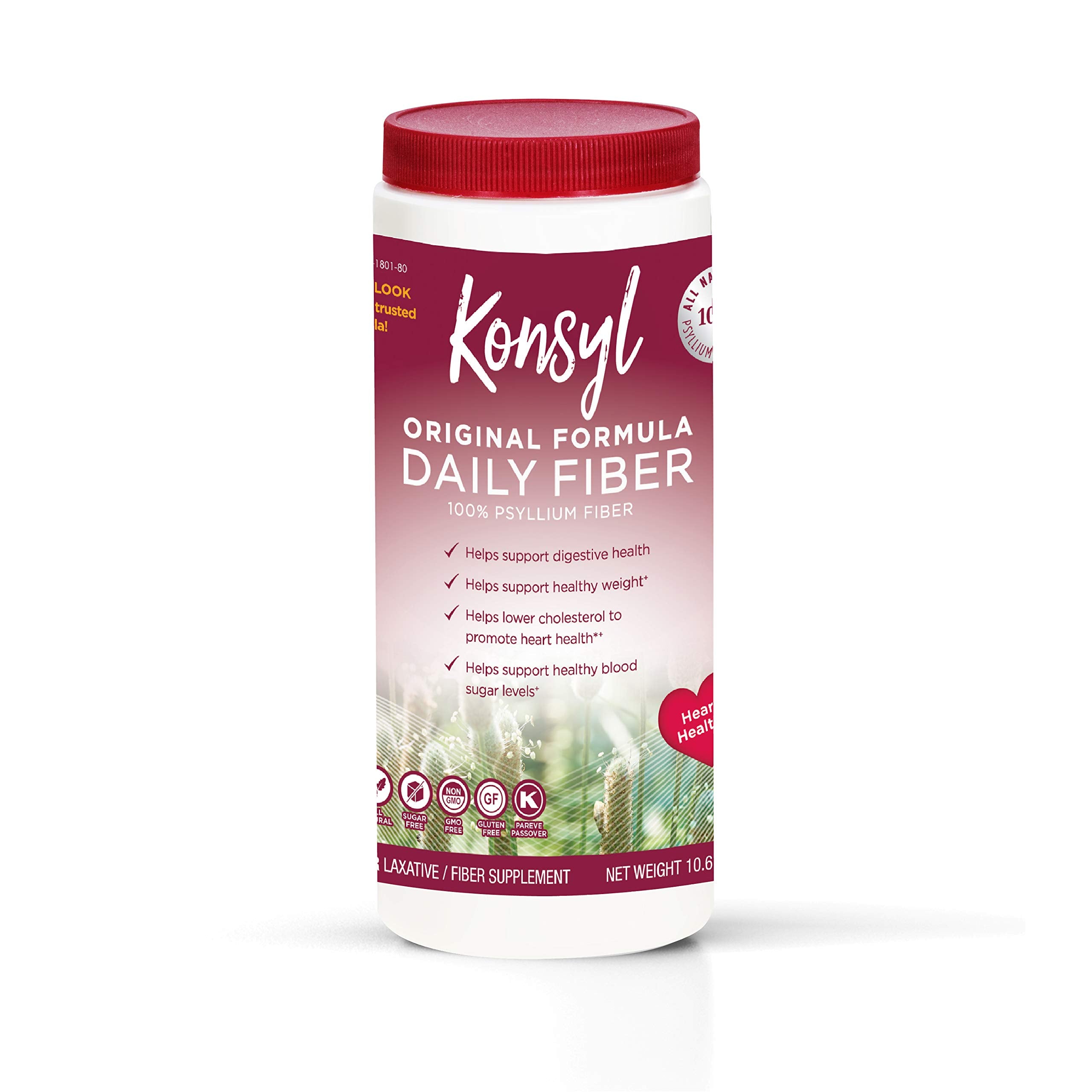 Konsyl Fórmula Original, polvo de psyllium, ideal para aumentar fibra diaria.