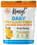 Konsyl psilio fibra de naranja sin azúcar en botella, ideal para la rutina diaria de fibra.