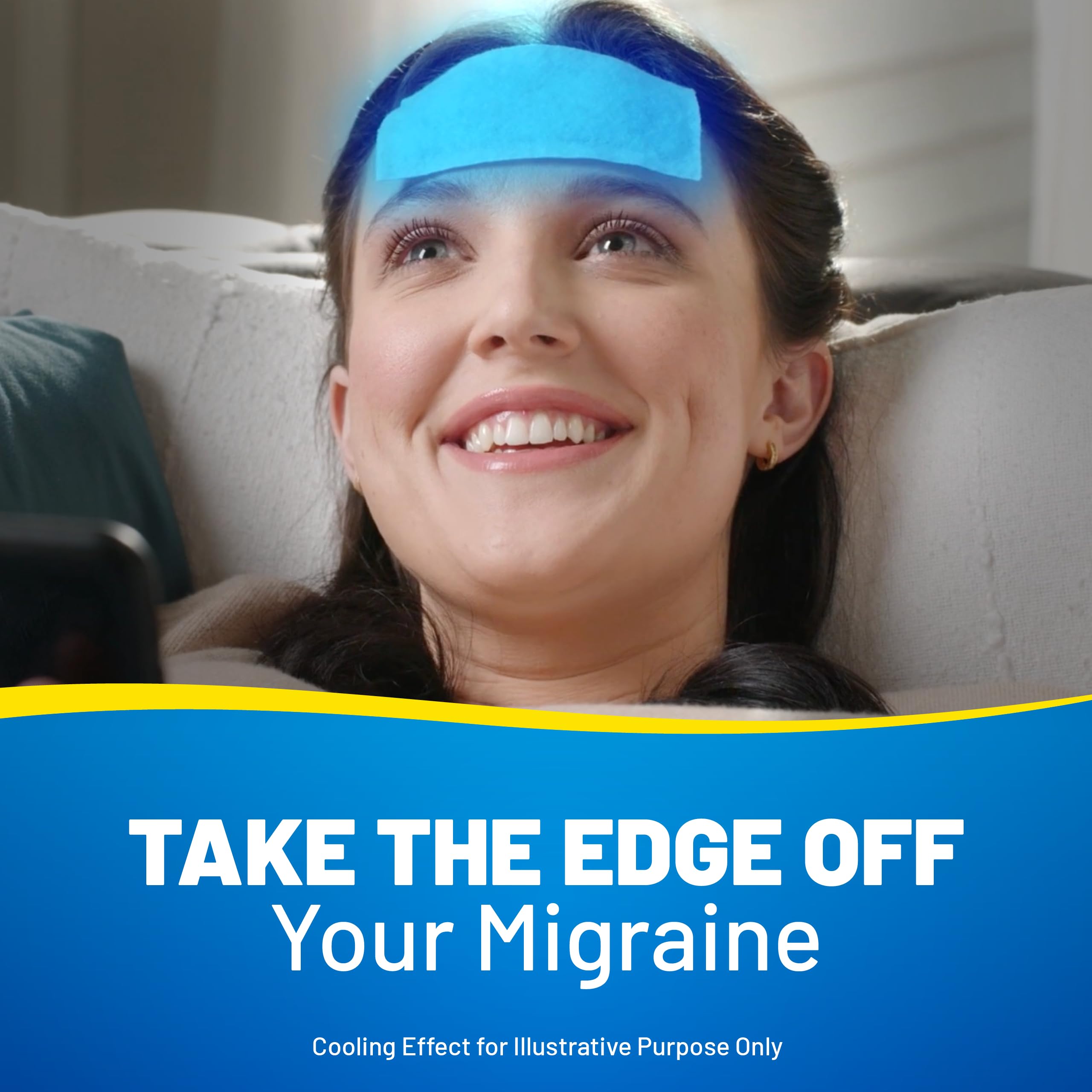 Kool 'n' Soothe Migraña: alivio rápido en la frente con gel frío sin residuos.