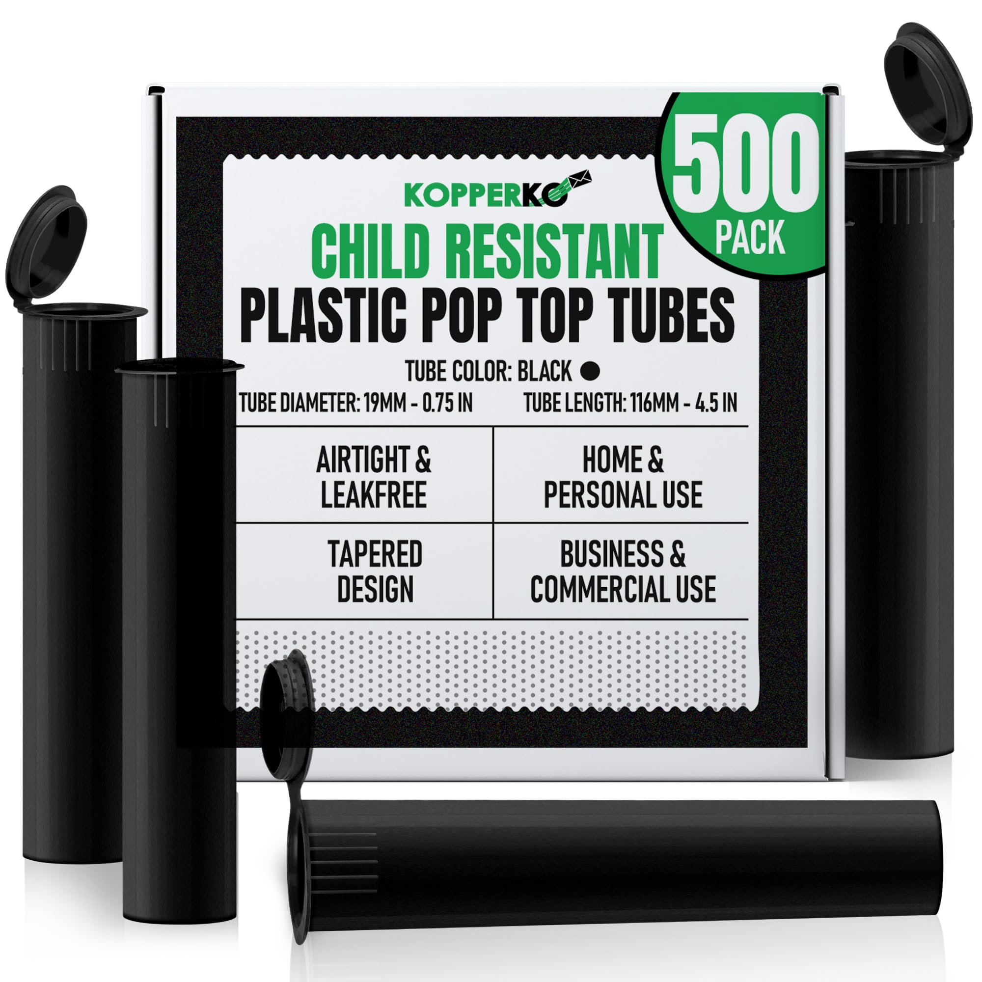 Kopperko: tubo pequeño de 116 mm para almacenamiento discreto.