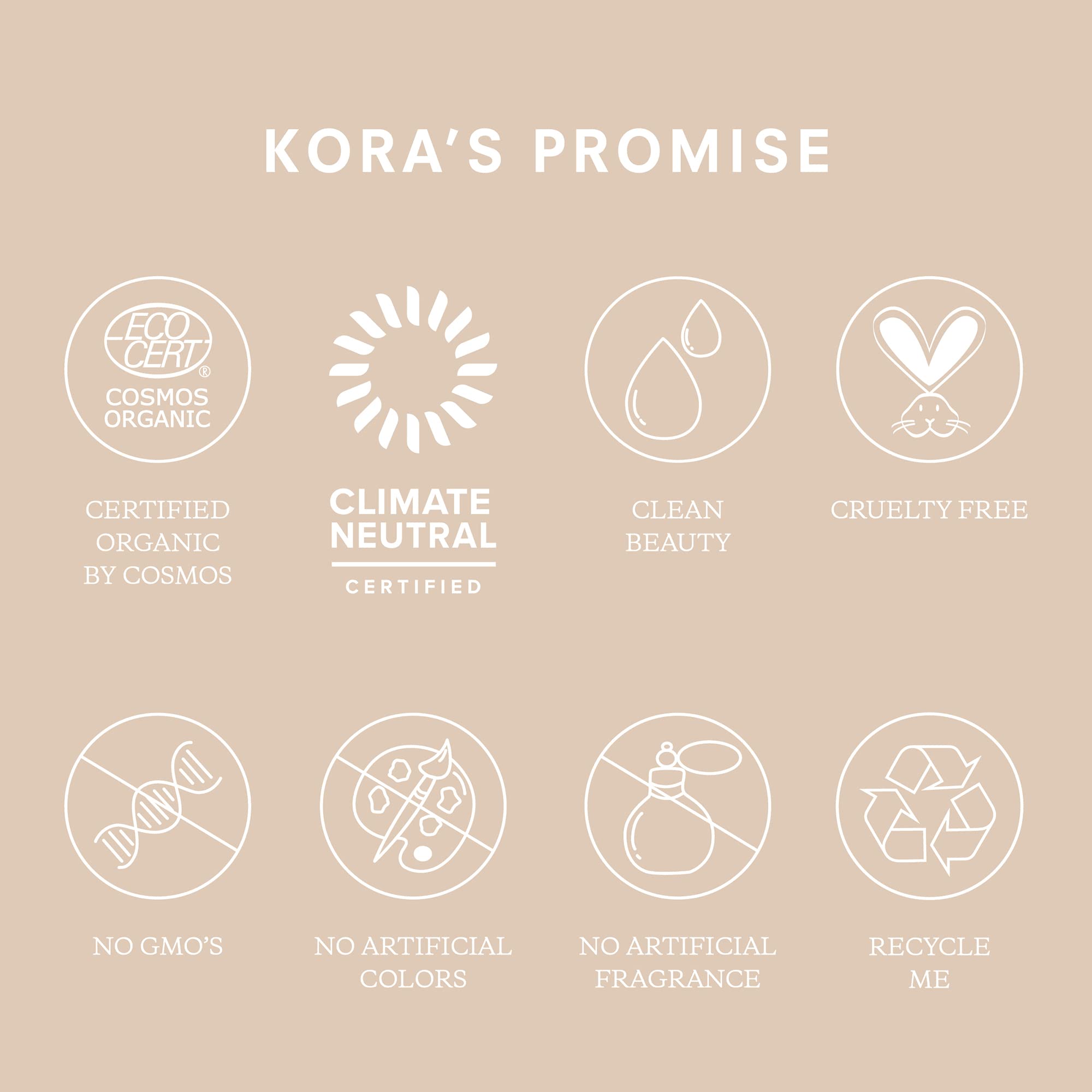 KORA Organics Corazón-rosado, facilita la absorción de nutrientes de los aceites faciales.