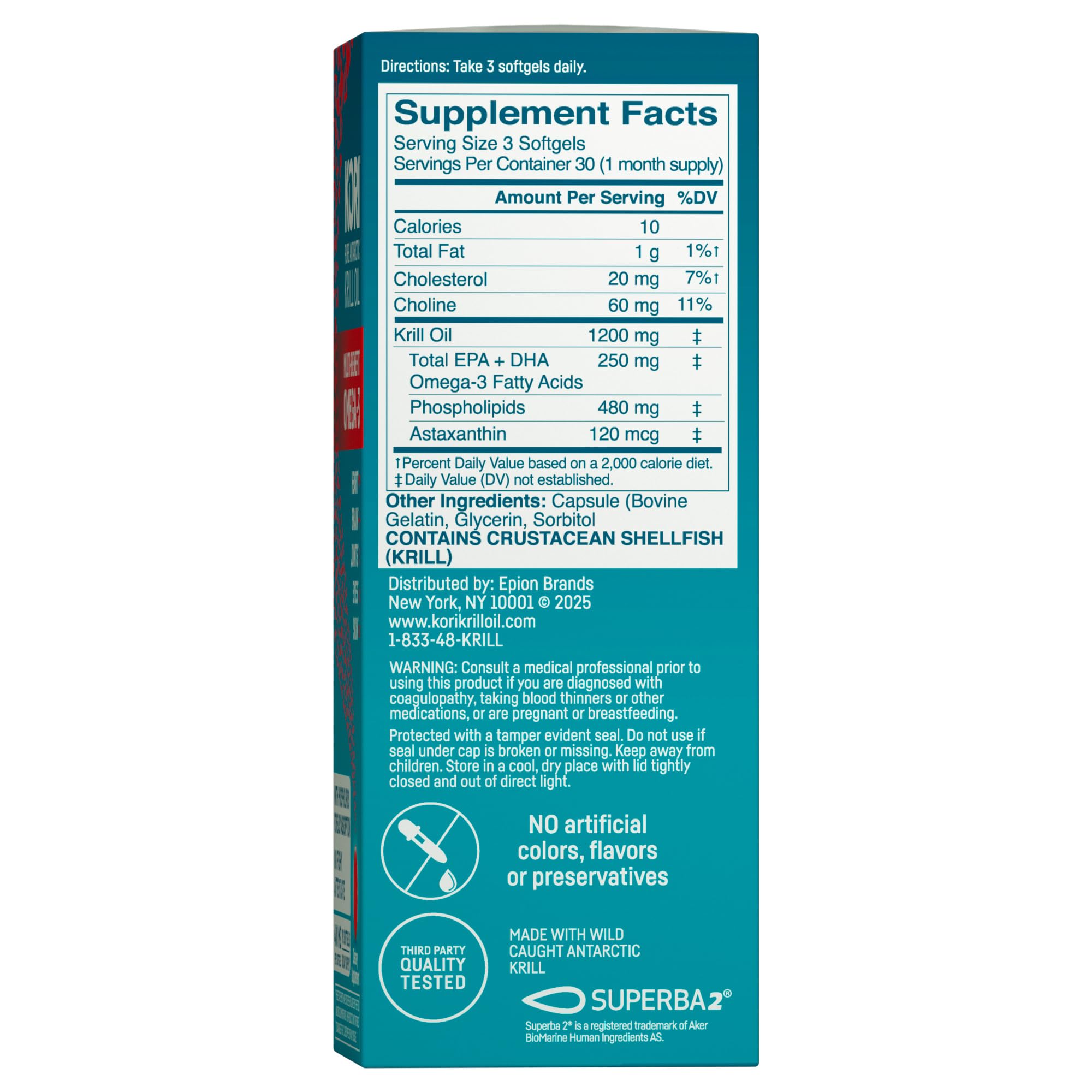 Kori Krill cápsulas, absorción superior con fosfolípidos
