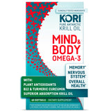 Kori Krill Omega-3 en botella, apoyo para memoria y energía diaria.